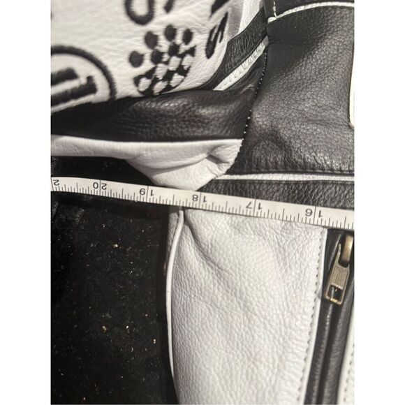 Vintage Mercedes Vegan Leather Crop Jacket F1, Motor sport Racing Size XS/S - Picture 6 of 7